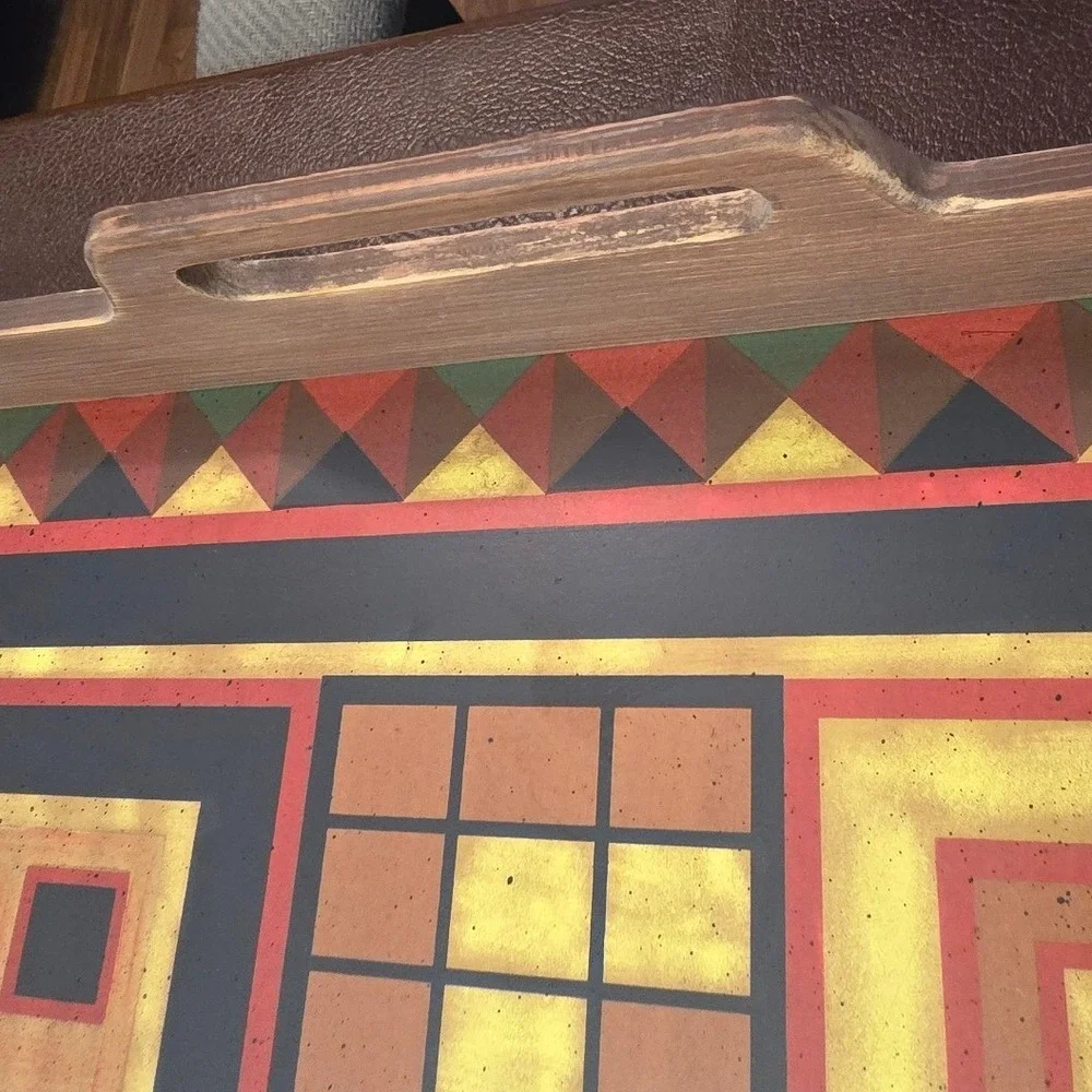 Vintage Style Ludo Parcheesi Board Game‎ Wooden Serving Tray Wall Decor 24x24